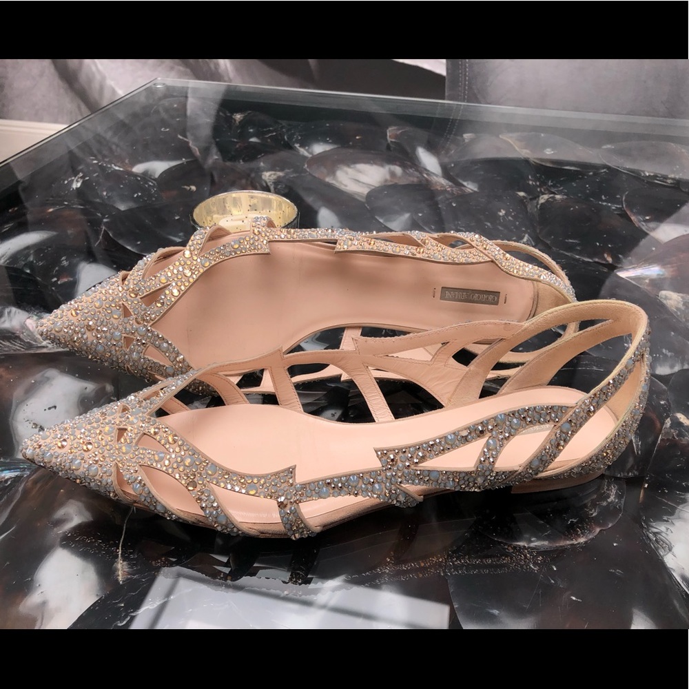 Giorgio Armani crystal flats